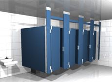 Solid Plastic Toilet Partition Styles