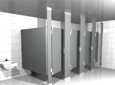 Solid Plastic Toilet Partition Styles