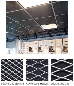 SQUARELINE™ Acoustical Metal Ceiling Tiles