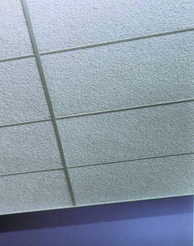 Painted Nubby Fiberglass Acoustical Ceiling Tiles
