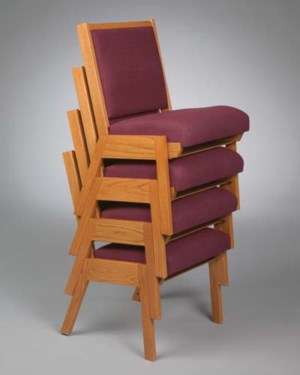 Model 87 Stackable Oak Wood Chairs