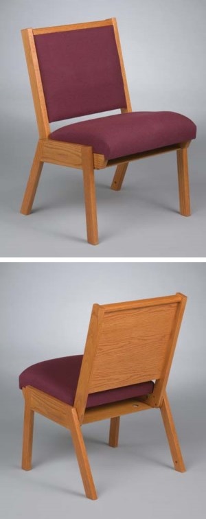 Model 87 Stackable Oak Wood Chairs