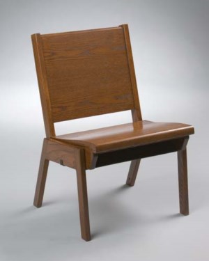 Model 87 Stackable Oak Wood Chairs