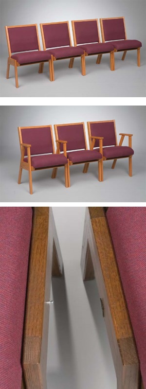 Model 87 Stackable Oak Wood Chairs